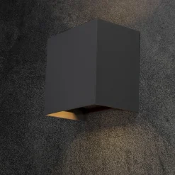 Applique Da Esterno-Selezionato da Mazzolaluce Applique da esterno led 20w 3000k cubo xl nero