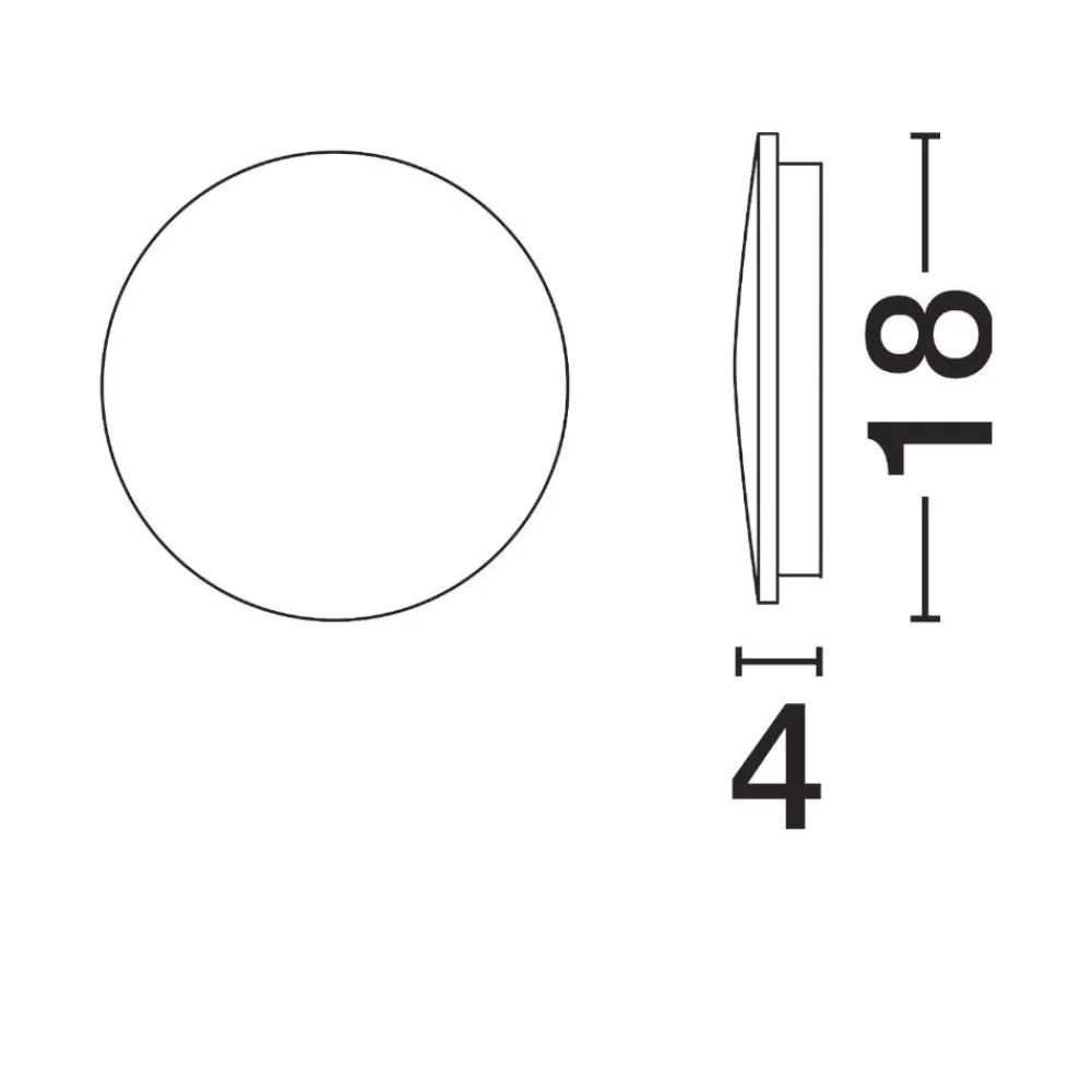 Applique Da Esterno-Selezionato da Mazzolaluce Applique da esterno led 9w 3000k disco bianco