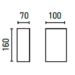 Applique Da Esterno-Selezionato da Mazzolaluce Applique da esterno led 6w 4000k moderna biemissione
