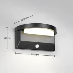 Applique Da Esterno-Selezionato da Mazzolaluce Applique da esterno luce solare ibrido con sensore di movimento crepuscolare