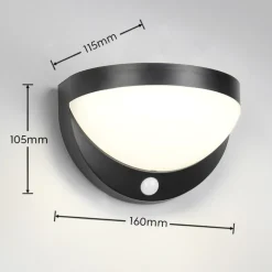Applique Da Esterno-Selezionato da Mazzolaluce Applique da esterno luce solare ibrido con sensore crepuscolare movimento