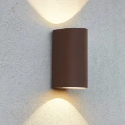 Applique Da Esterno-Gea Luce Applique da esterno 2 luci marrone corten