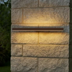 Applique Da Esterno-Selezionato da Mazzolaluce Applique da esterno marrone corten moderna led 24w 3000k