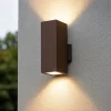 Applique Da Esterno-Gea Luce Applique da esterno marrone corten squadrato