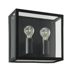 Applique Da Esterno-Selezionato da Mazzolaluce Applique da esterno metallo nero vetro ip44