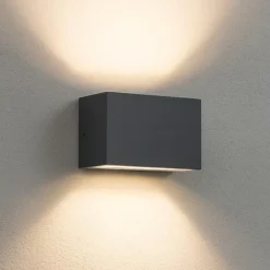 Applique Da Esterno-Selezionato da Mazzolaluce Applique da esterno moderna antracite led 9w 3000k ip65