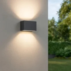 Applique Da Esterno-Selezionato da Mazzolaluce Applique da esterno moderna antracite led 9w 3000k ip65