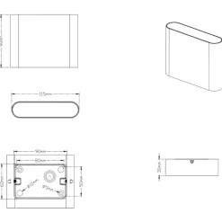 Applique Da Esterno-Selezionato da Mazzolaluce Applique da esterno moderna antracite led 5w 3000k