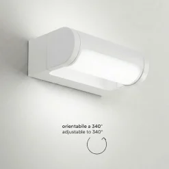 Applique Da Esterno-Perenz Illuminazione Applique da esterno moderna bianco orientabile led 12w 3000k orienta perenz
