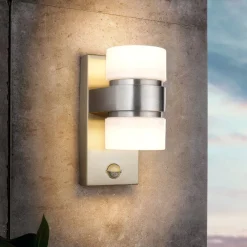 Applique Da Esterno-Selezionato da Mazzolaluce Applique da esterno moderna led 3000k alluminio ip44 sensore di movimento