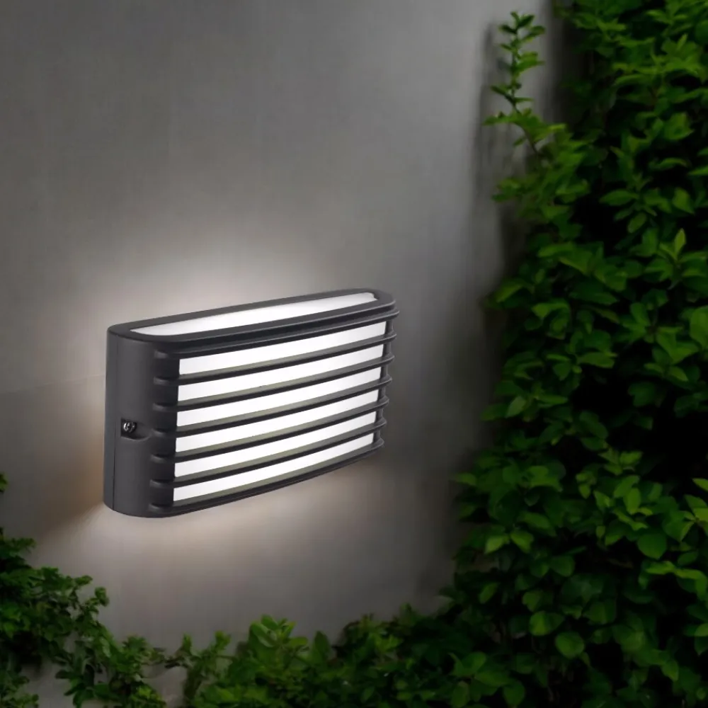 Applique Da Esterno-Selezionato da Mazzolaluce Applique da esterno moderna led 10w 4000k grigio