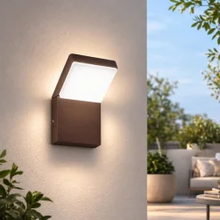 Applique Da Esterno-Ondaluce Applique da esterno moderna led 20w 4000k corten ninja