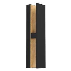 Applique Da Esterno-Selezionato da Mazzolaluce Applique da esterno moderna legno metallo nero ip44 led 3000k