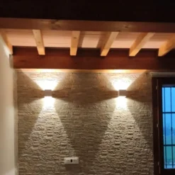 Applique Da Esterno-IsyLuce Applique da esterno moderna 6w 4000k cubo bianco
