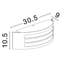 Applique Da Esterno-Selezionato da Mazzolaluce Applique da esterno moderno bianco curvo