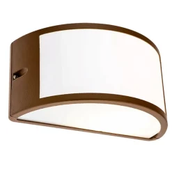 Applique Da Esterno-Selezionato da Mazzolaluce Applique da esterno moderno curvo marrone corten