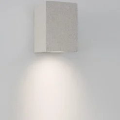 Applique Da Esterno-Selezionato da Mazzolaluce Applique da esterno moderno cubo cemento bianco