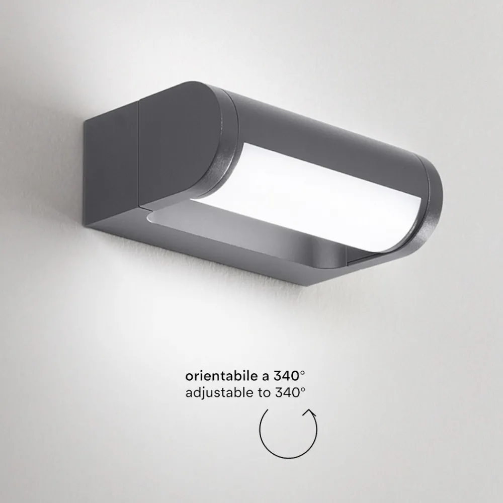 Applique Da Esterno-Perenz Illuminazione Applique da esterno moderno orientabile led 12w 3000k orienta perenz