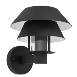 Applique Da Esterno-Selezionato da Mazzolaluce Applique da esterno nera ip44 e27 metallo e vetro