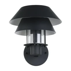 Applique Da Esterno-Selezionato da Mazzolaluce Applique da esterno nera ip44 e27 metallo e vetro