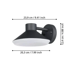 Applique Da Esterno-Selezionato da Mazzolaluce Applique da esterno nera ip44 gu10 moderna