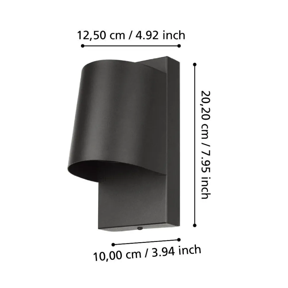 Applique Da Esterno-Selezionato da Mazzolaluce Applique da esterno nera ip54 moderna gu10 3000k