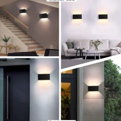 Applique Da Esterno-Selezionato da Mazzolaluce Applique da esterno nero led 24w 4000k rettangolare