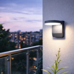 Applique Da Esterno-Ondaluce Applique da esterno orientabile antracite led 4000k zenga ip65