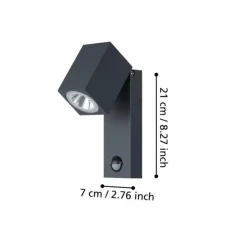 Applique Da Esterno-Selezionato da Mazzolaluce Applique da esterno orientabile ip44 led 3000k sensore di movimento antracite