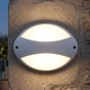 Applique Da Esterno-Selezionato da Mazzolaluce Applique da esterno ovale bianca moderna led 3000k ip65