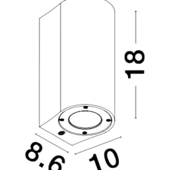 Applique Da Esterno-Selezionato da Mazzolaluce Applique da esterno pietra arenaria bianco cilindro