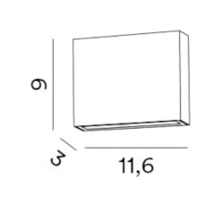 Applique Da Esterno-Perenz Illuminazione Applique da esterno pocket perenz grigio cemento led 7w cct ip65