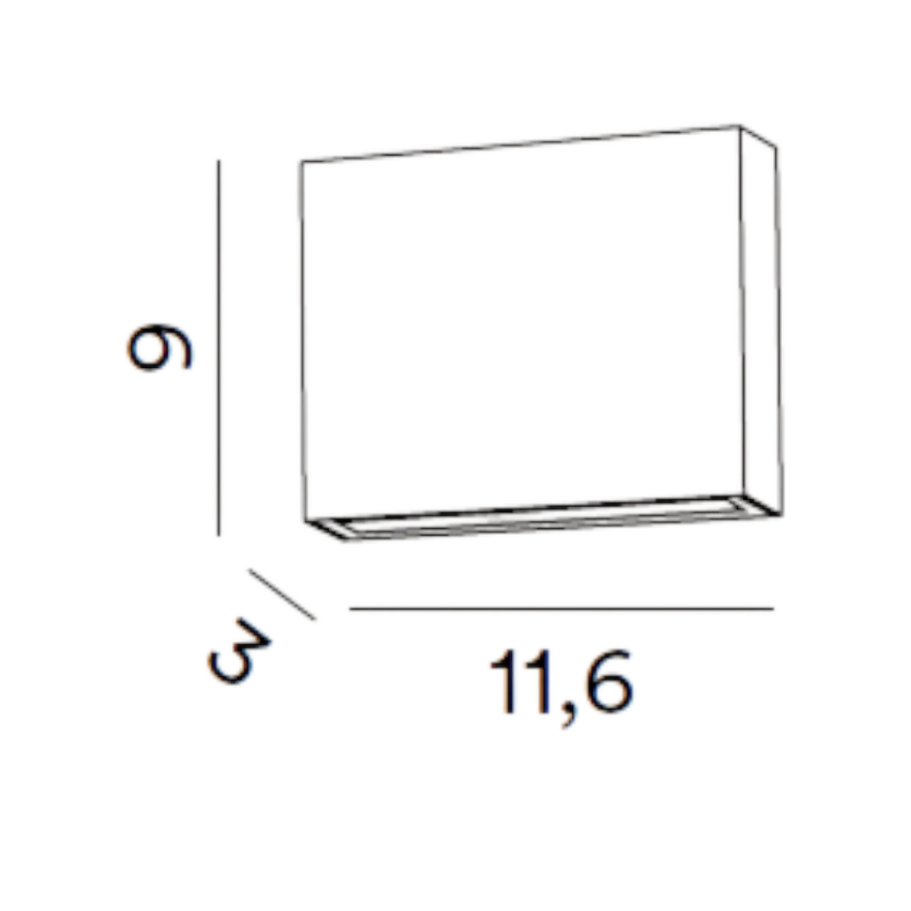 Applique Da Esterno-Perenz Illuminazione Applique da esterno pocket perenz grigio cemento led 7w cct ip65
