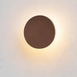 Applique Da Esterno-Ideal Lux Applique da esterno punto ap d30 led 16w 3000k marrone