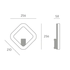 Applique Da Esterno-Selezionato da Mazzolaluce Applique da esterno quadrata moderna bianca led 20w 3000k ip65