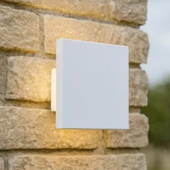 Applique Da Esterno-Selezionato da Mazzolaluce Applique da esterno quadrato bianco led 9,6w 3000k