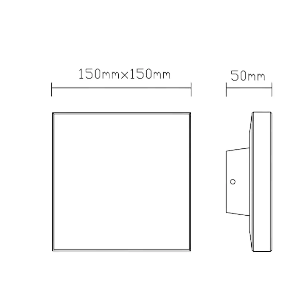 Applique Da Esterno-Selezionato da Mazzolaluce Applique da esterno quadrato bianco led 9,6w 3000k