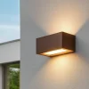 Applique Da Esterno-Selezionato da Mazzolaluce Applique da esterno rettangolare marrone e27 ip65