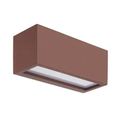 Applique Da Esterno-Selezionato da Mazzolaluce Applique da esterno rettangolare marrone e27 ip65
