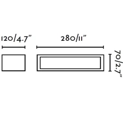 Applique Da Esterno-Selezionato da Mazzolaluce Applique da esterno rettangolare antracite