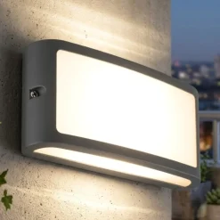 Applique Da Esterno-Selezionato da Mazzolaluce Applique da esterno rettangolare antracite led 3000k ip65