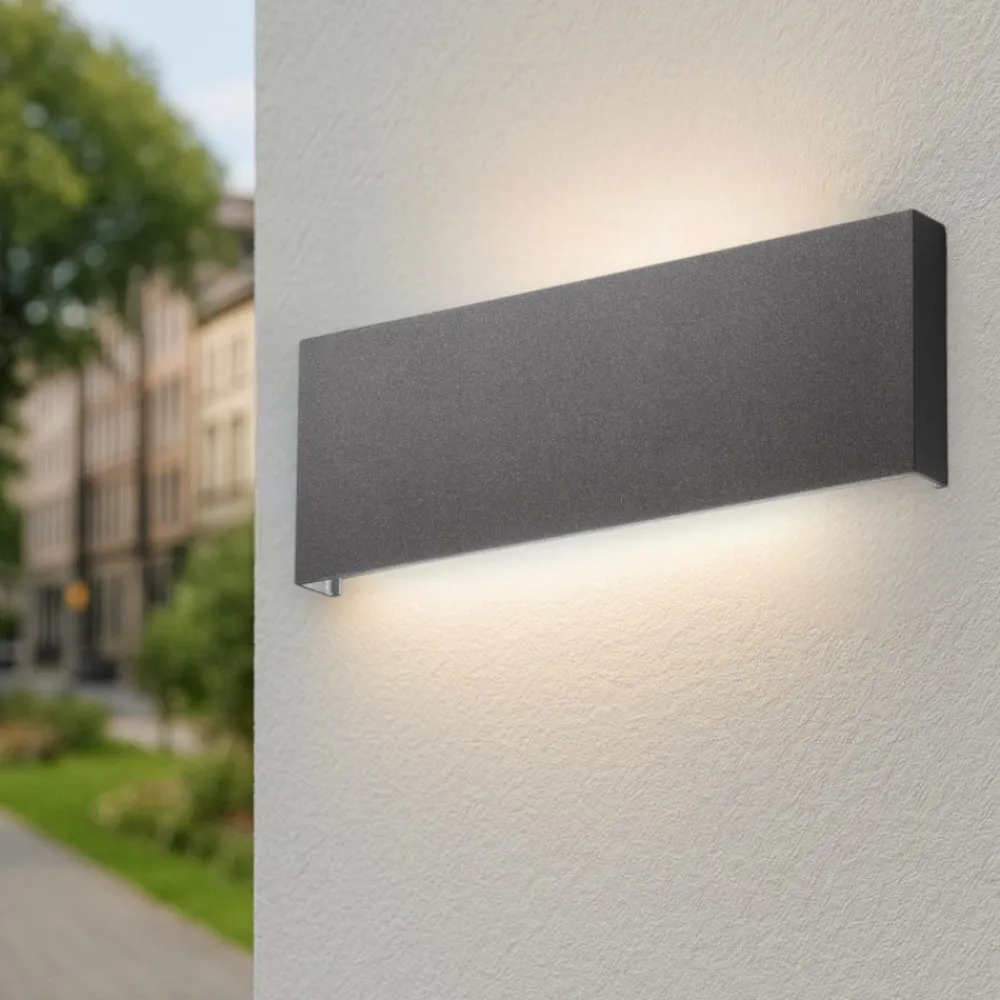 Applique Da Esterno-Affralux Applique da esterno rettangolare led 30w 3000k 4000k wally