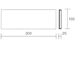 Applique Da Esterno-Affralux Applique da esterno rettangolare led 30w 3000k 4000k wally