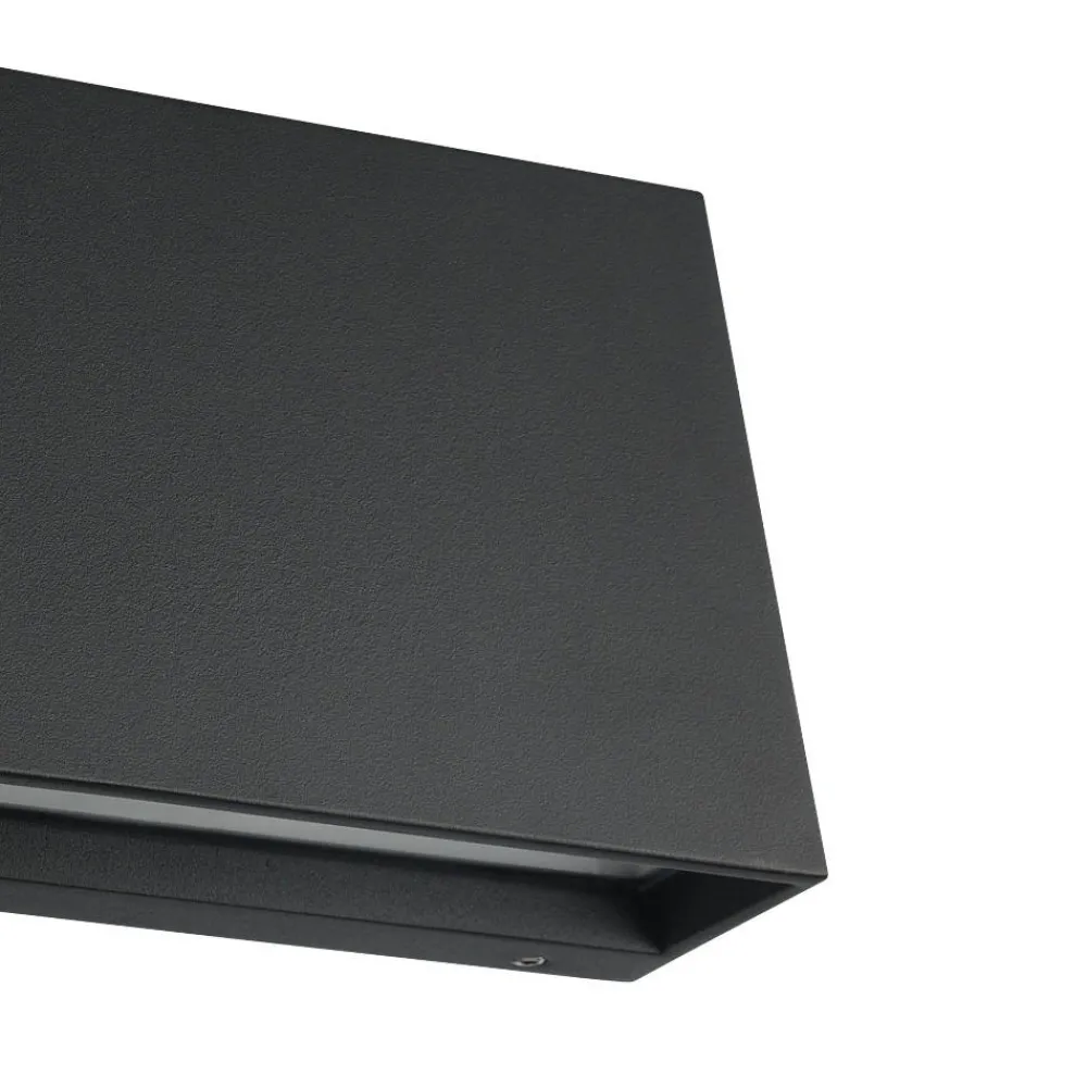 Applique Da Esterno-Selezionato da Mazzolaluce Applique da esterno rettangolare nera ip65 led cct