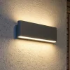 Applique Da Esterno-Top Light Applique da esterno rettangolare antracite led biemissione cct lima