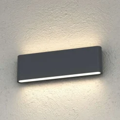 Applique Da Esterno-Top Light Applique da esterno rettangolare antracite led biemissione cct lima