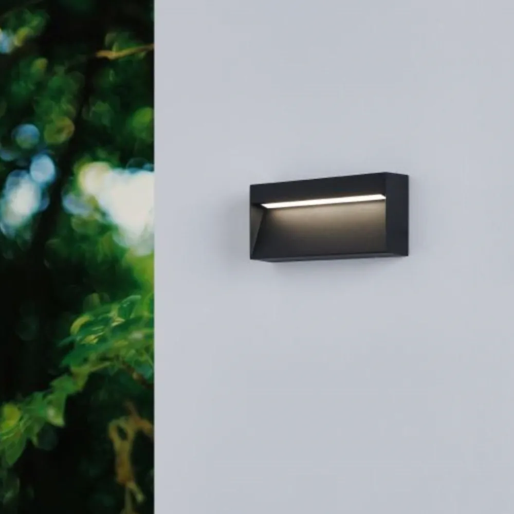 Applique Da Esterno-Selezionato da Mazzolaluce Applique da esterno rettangolare nera led cct ip65
