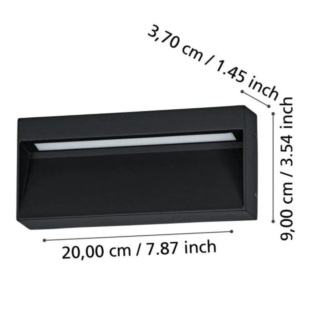 Applique Da Esterno-Selezionato da Mazzolaluce Applique da esterno rettangolare nera led cct ip65