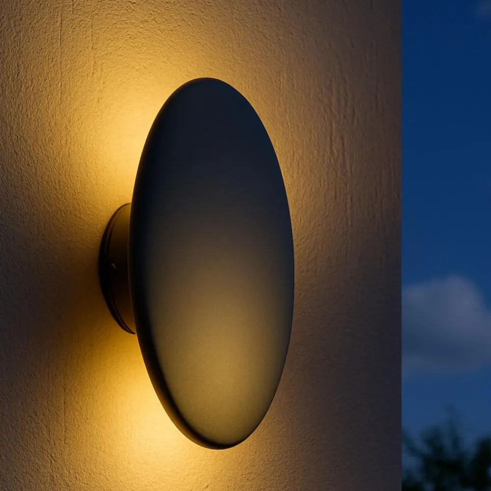Applique Da Esterno-Selezionato da Mazzolaluce Applique da esterno rotonda grafite led 18w 4000k ip65