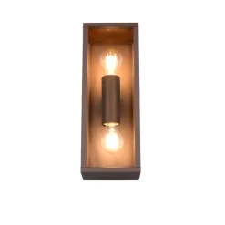 Applique Da Esterno-Selezionato da Mazzolaluce Applique da esterno ruggine ip44 diffusore in vetro